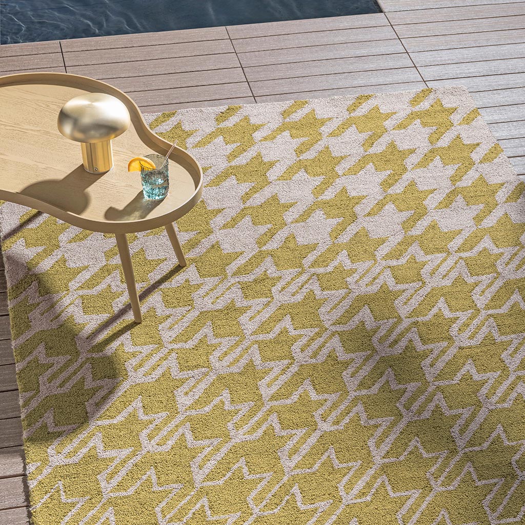 Вуличний килим TB Houndstooth Mustard 455706 | Розмір: 250 x 350 см