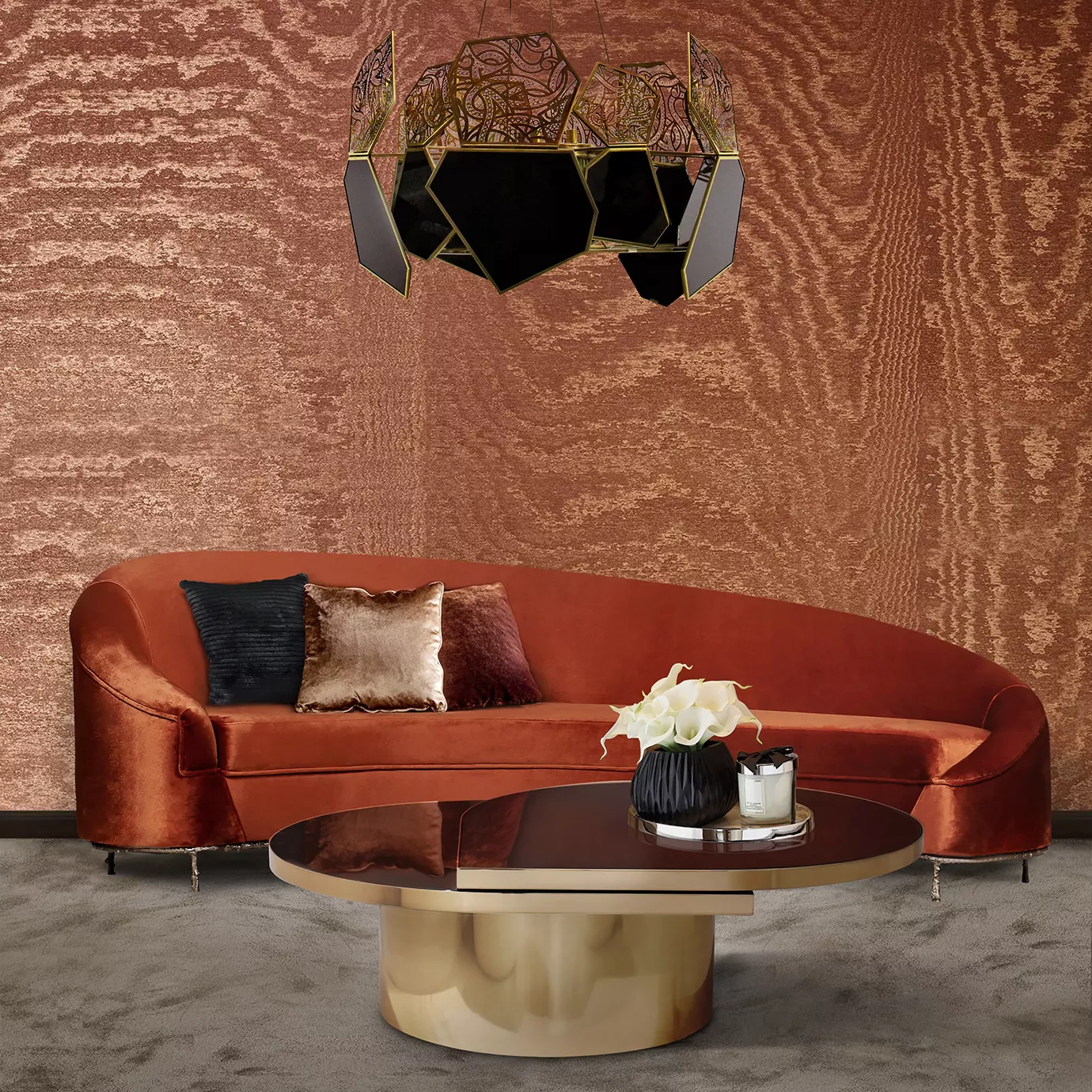 Люстра Hypnotique Bronze Glass