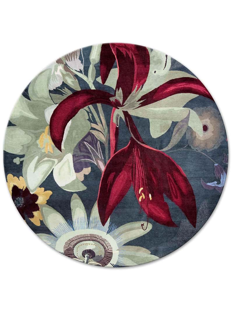 Оригинальный ковер Red Flower Round