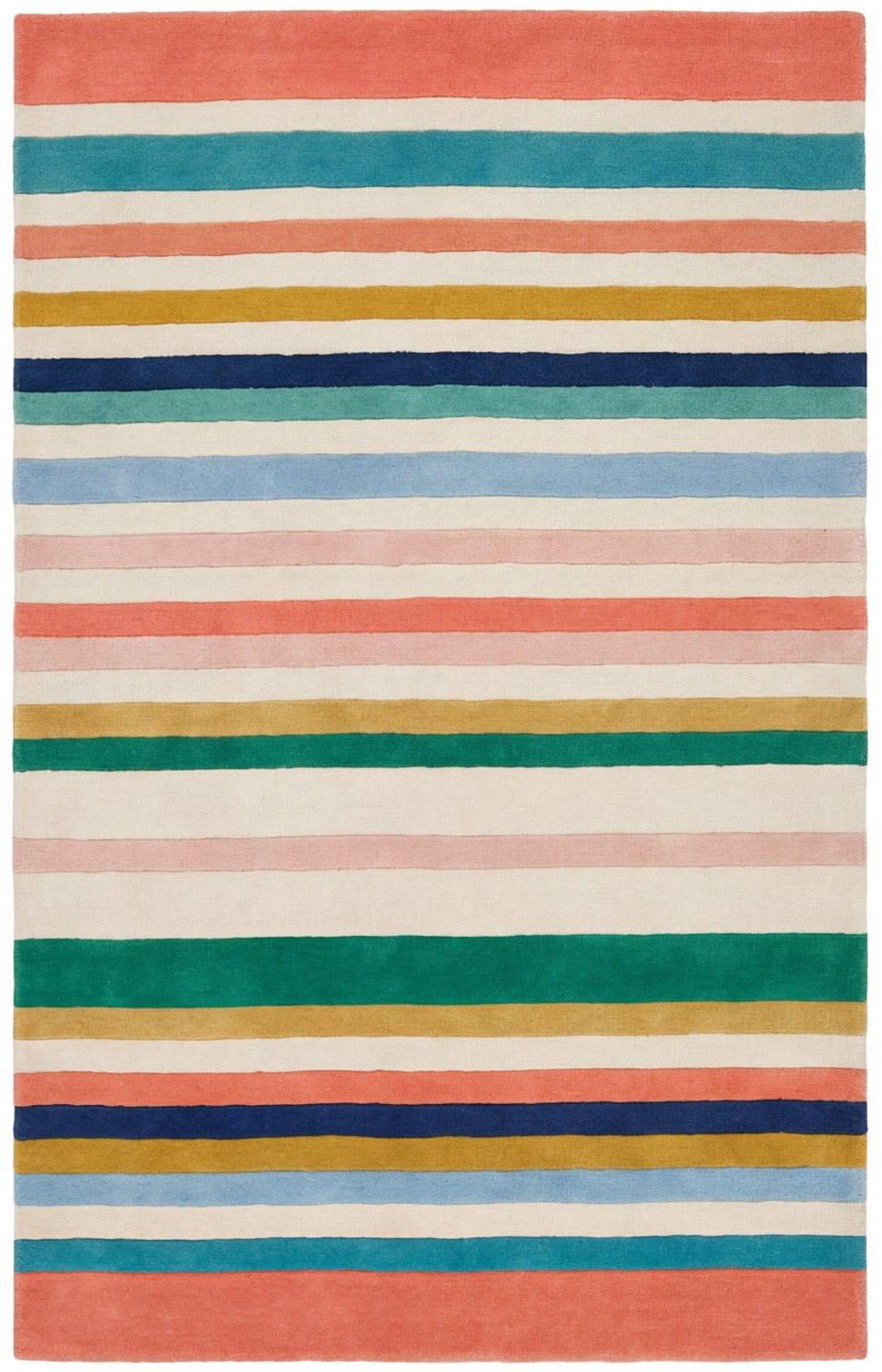 Килим ручної роботи Striped Spectrum Blue