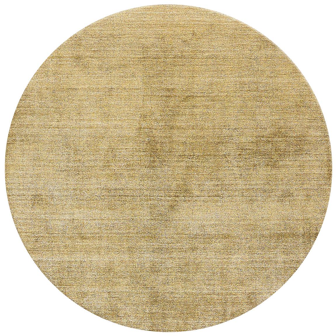 Круглый ковер из бамбукового шелка Round Gold Bamboo Silk | Размер: Ø 250 см