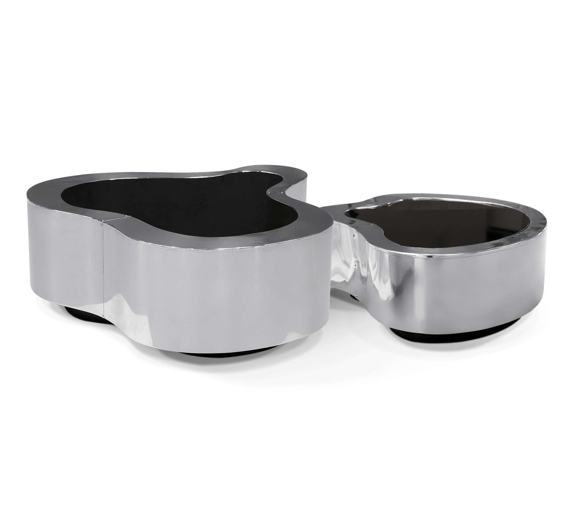 Журнальный столик Crest Polished Stainless Steel Set | Конфигурация: Small