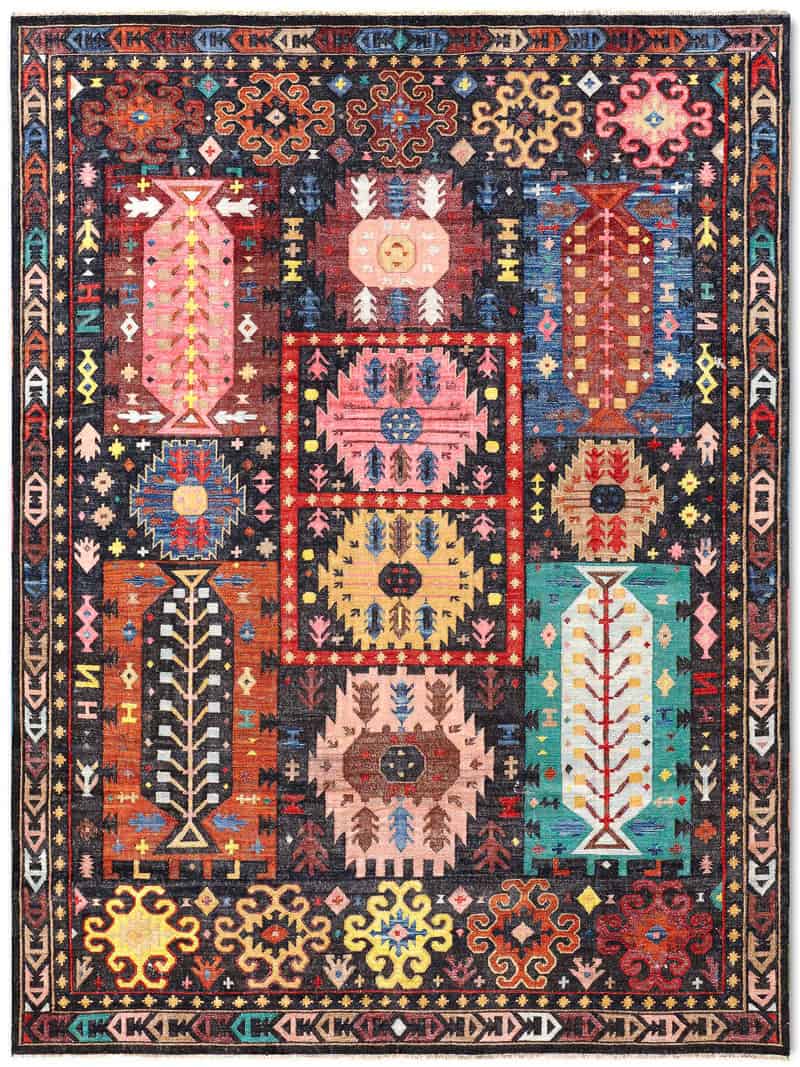 Изящный узелковый ковер ручной работы Flatweave | Размер: 274 x 365 см