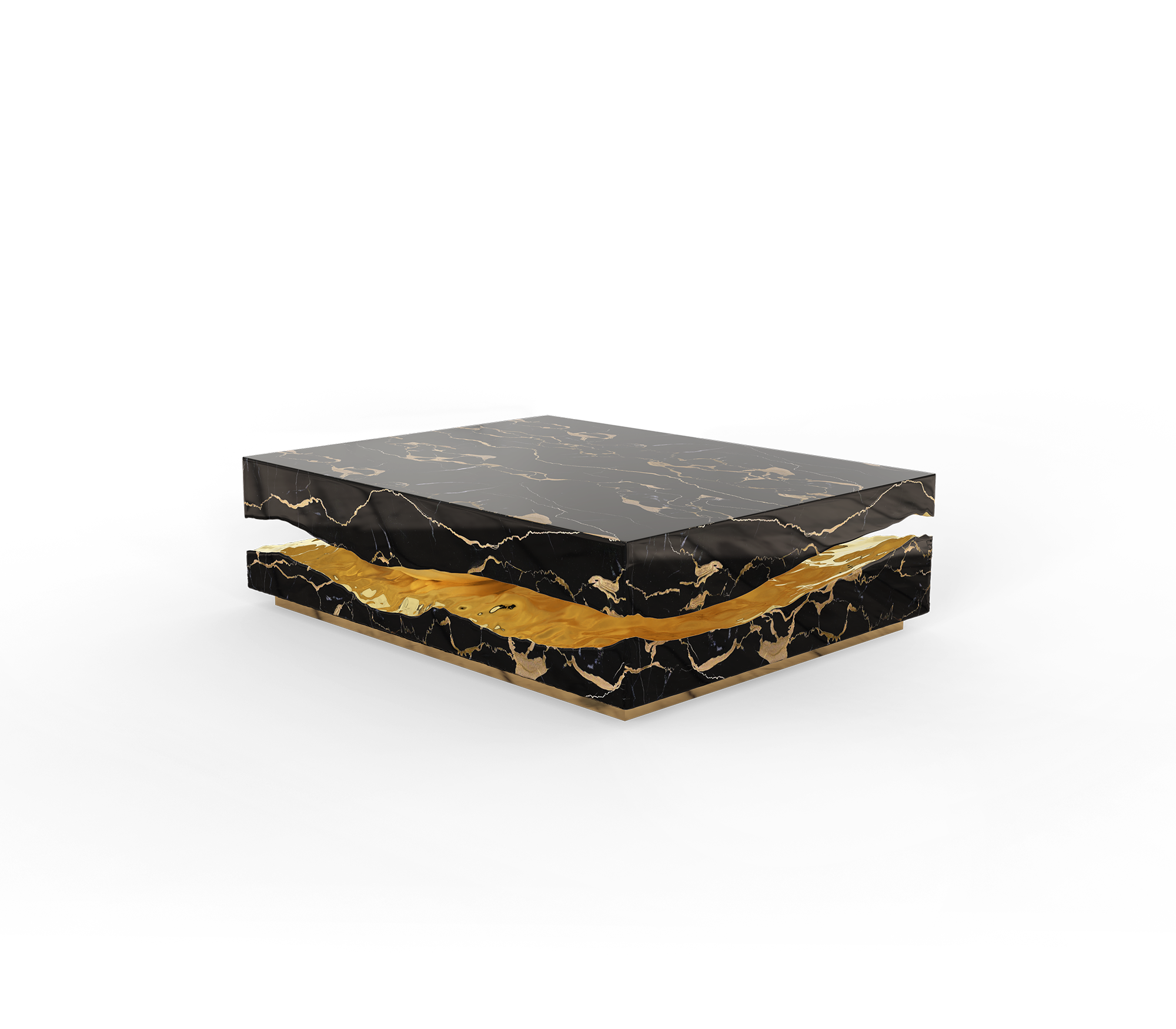 Журнальный столик Boulder Portoro Marble Table