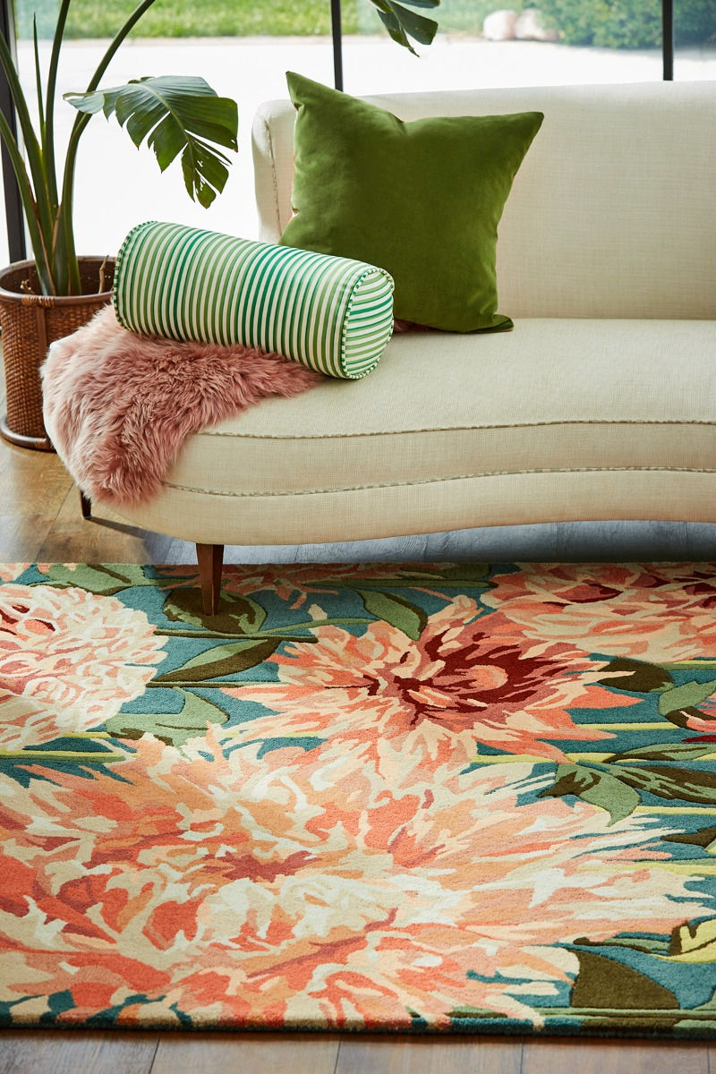 Сучасний дизайнерський килим Dahlia Coral / Wilderness
