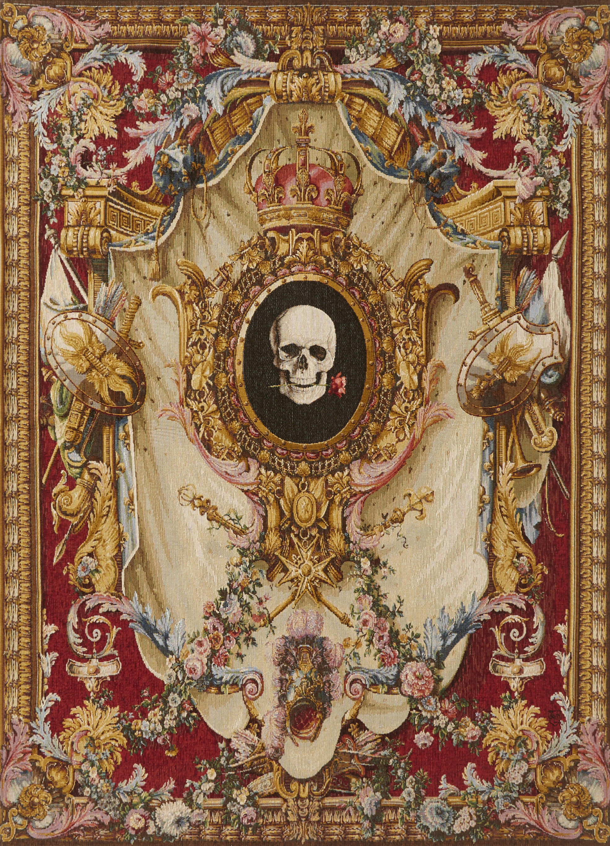 Гобелен Coat of Arms and Skull | Размер: 110 x 150 см