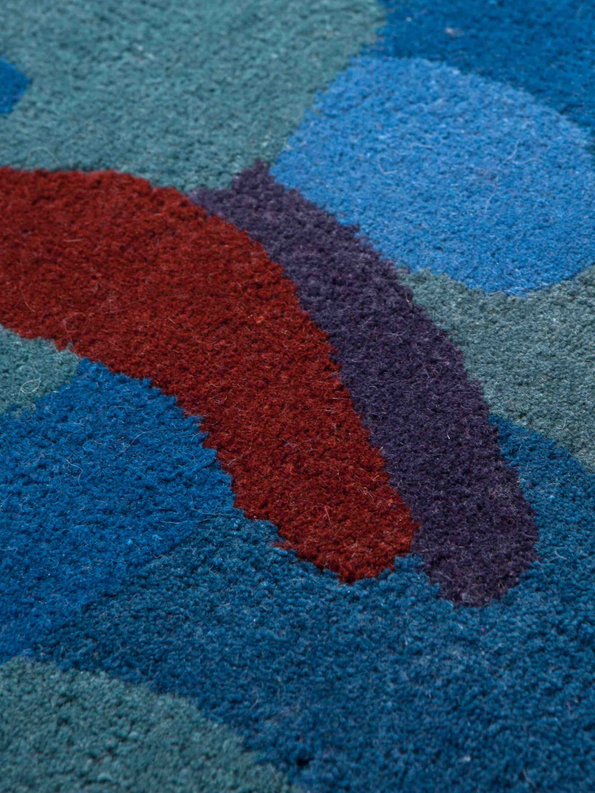 Ексклюзивний килим ручної роботи Camouflage Macro Blue