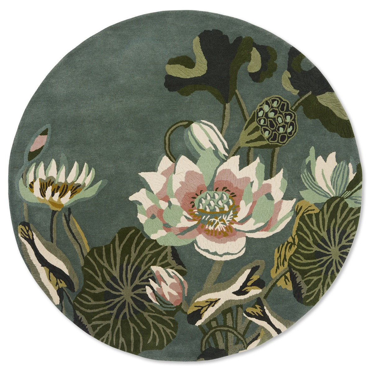 Килим Waterlily Midnight Pond Circle | Розмір: Ø 150 см