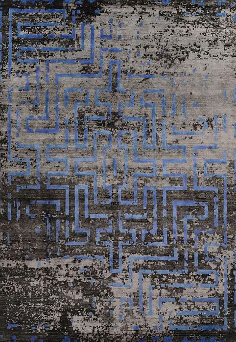 Килим з бамбукового шовку індійський Abstract