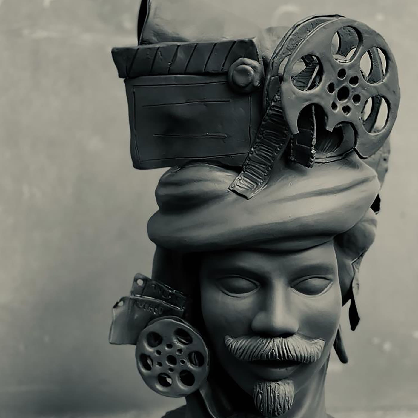 Серая матовая скульптура Moor's Head