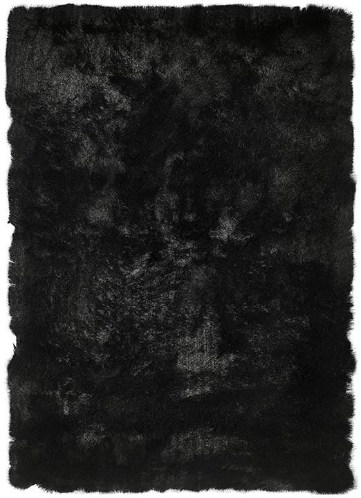 Килим ворсистий чорний Aster ☞ Розмір: 60 x 120 см