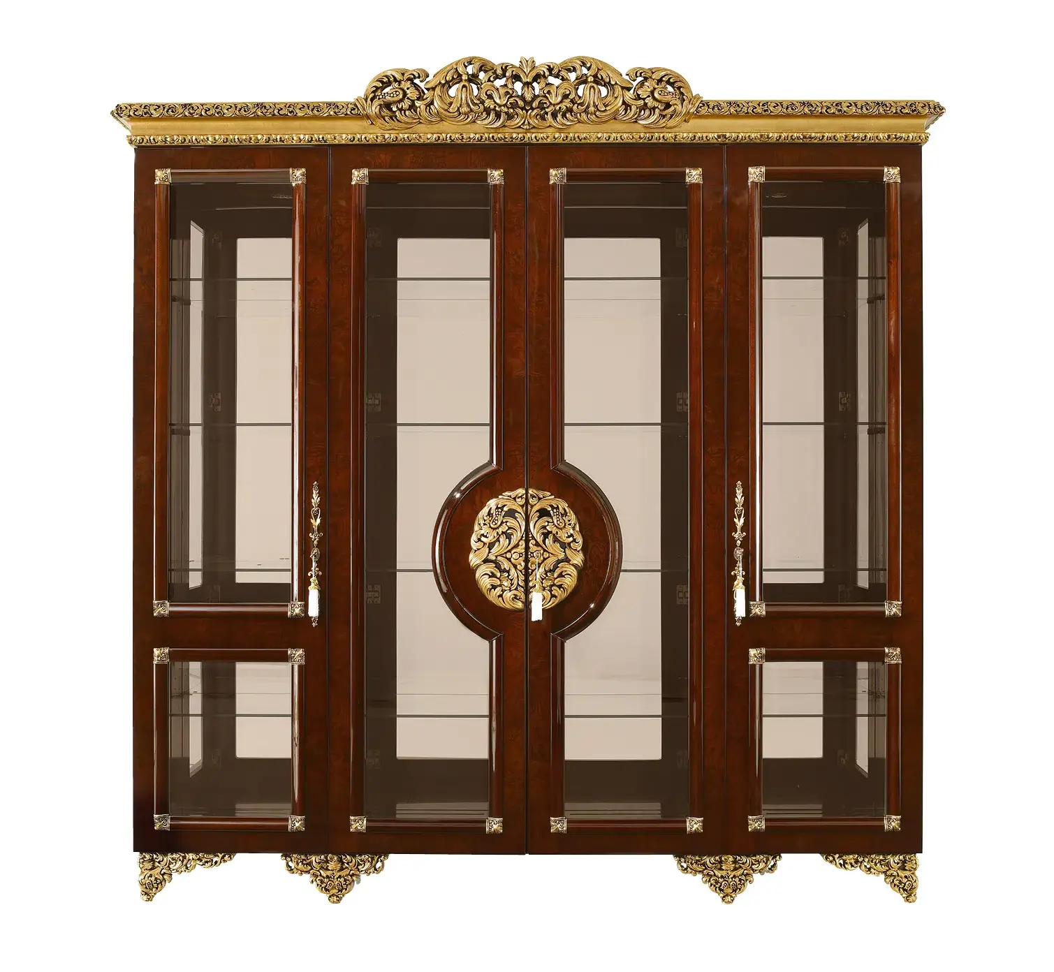 Итальянский классический шкаф-витрина ручной работы