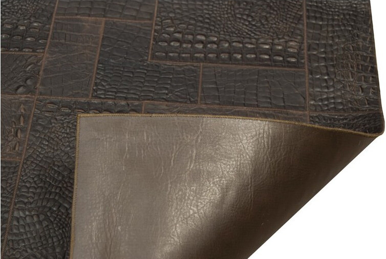 Коричневий килим з натуральної шкіри Hercules ☞ Розмір: 180 x 220 см