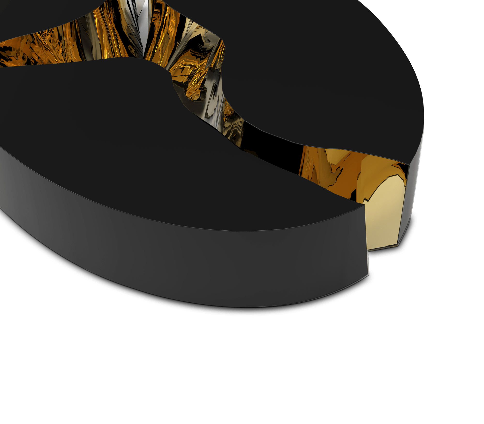 Журнальный столик Fissure Oval Black