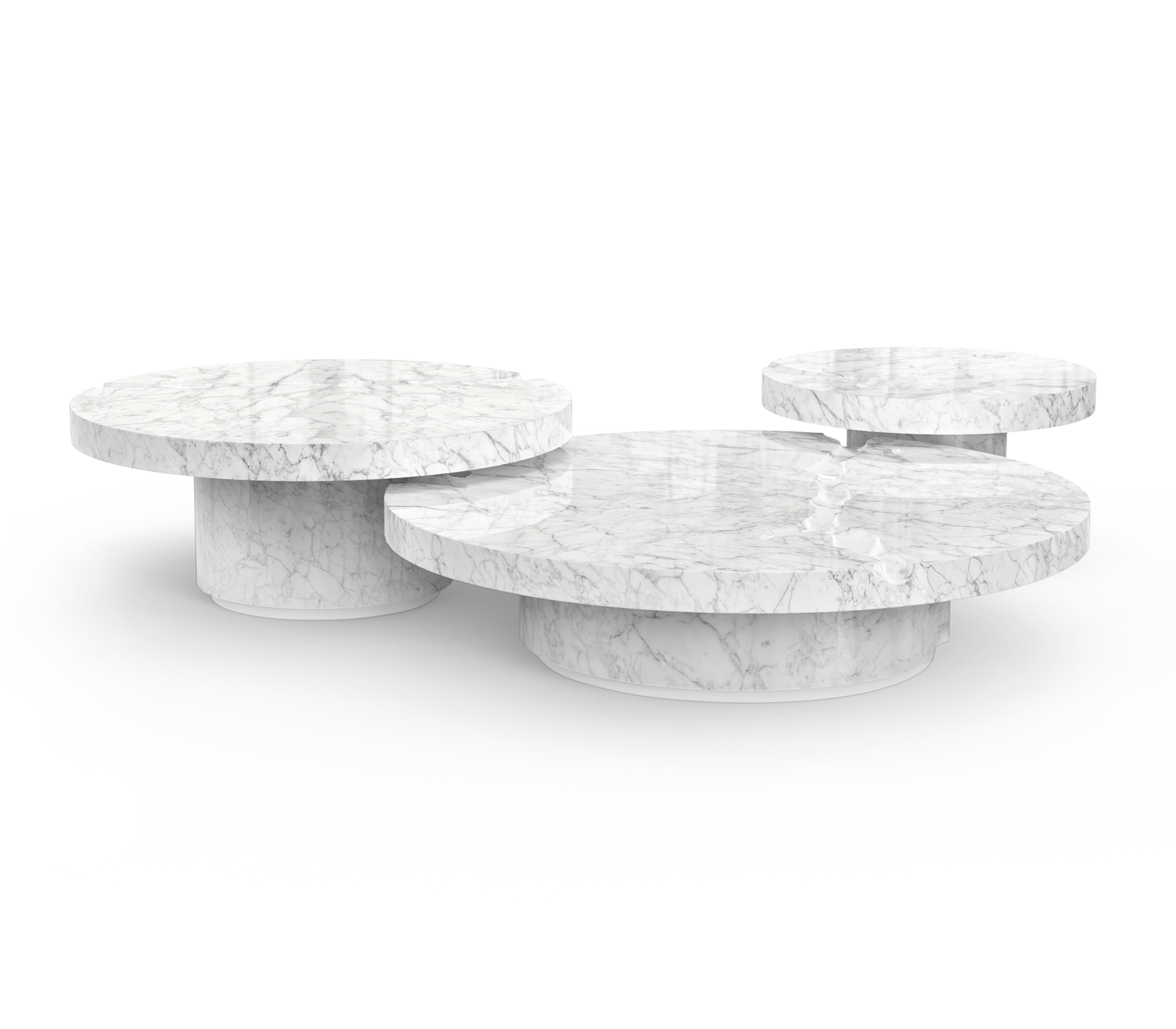Журнальний столик Dominion Carrara Marble 3-Piece Set