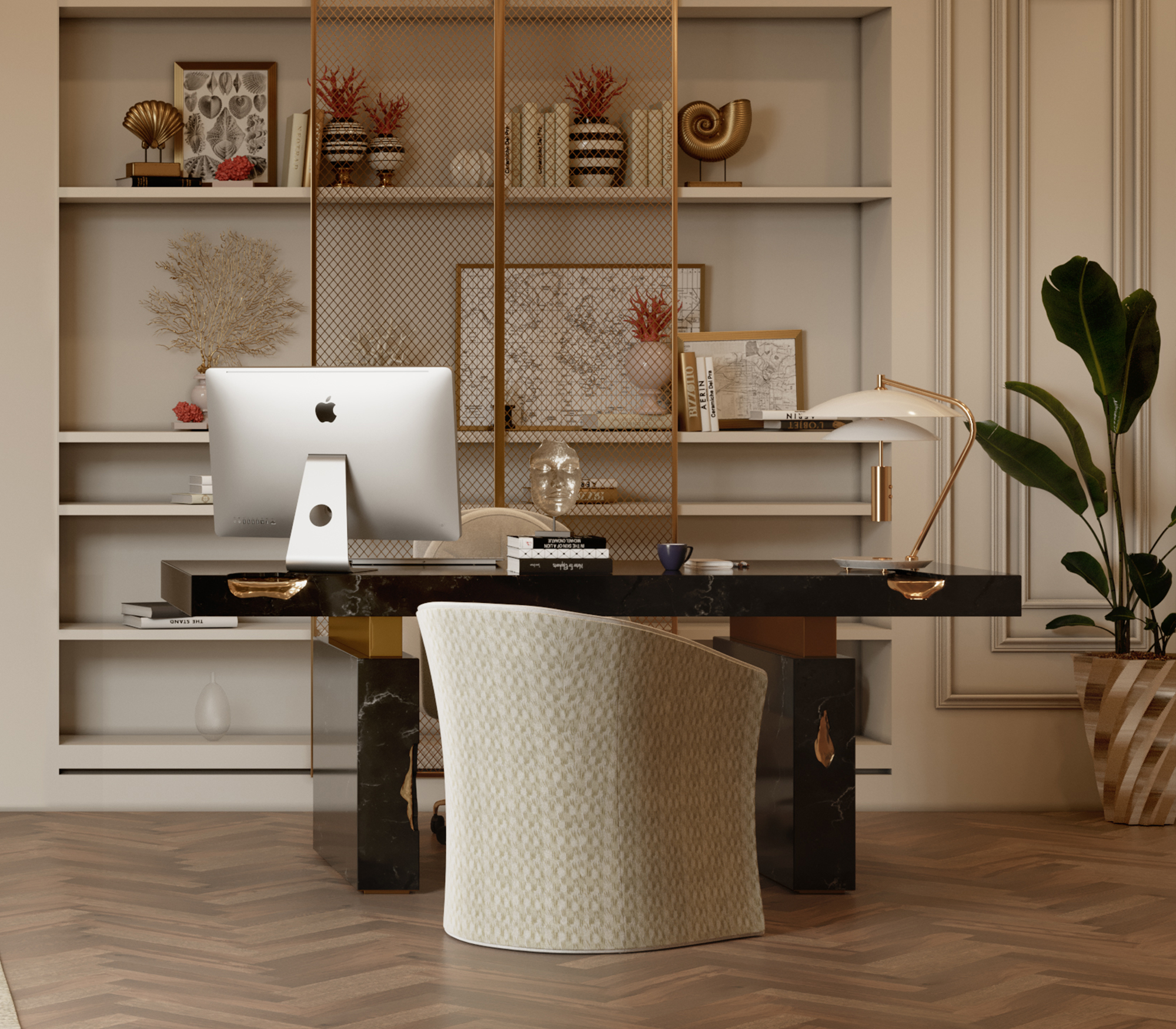 Письменный стол Dominion Nero Marquina Desk