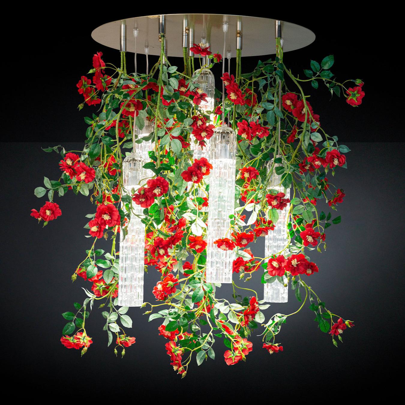 Большая люстра Wil Red Roses