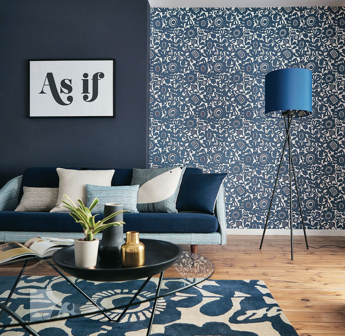 Шерстяний килим преміум Living Kukkia Ink ☞ Розмір: 250 x 350 см