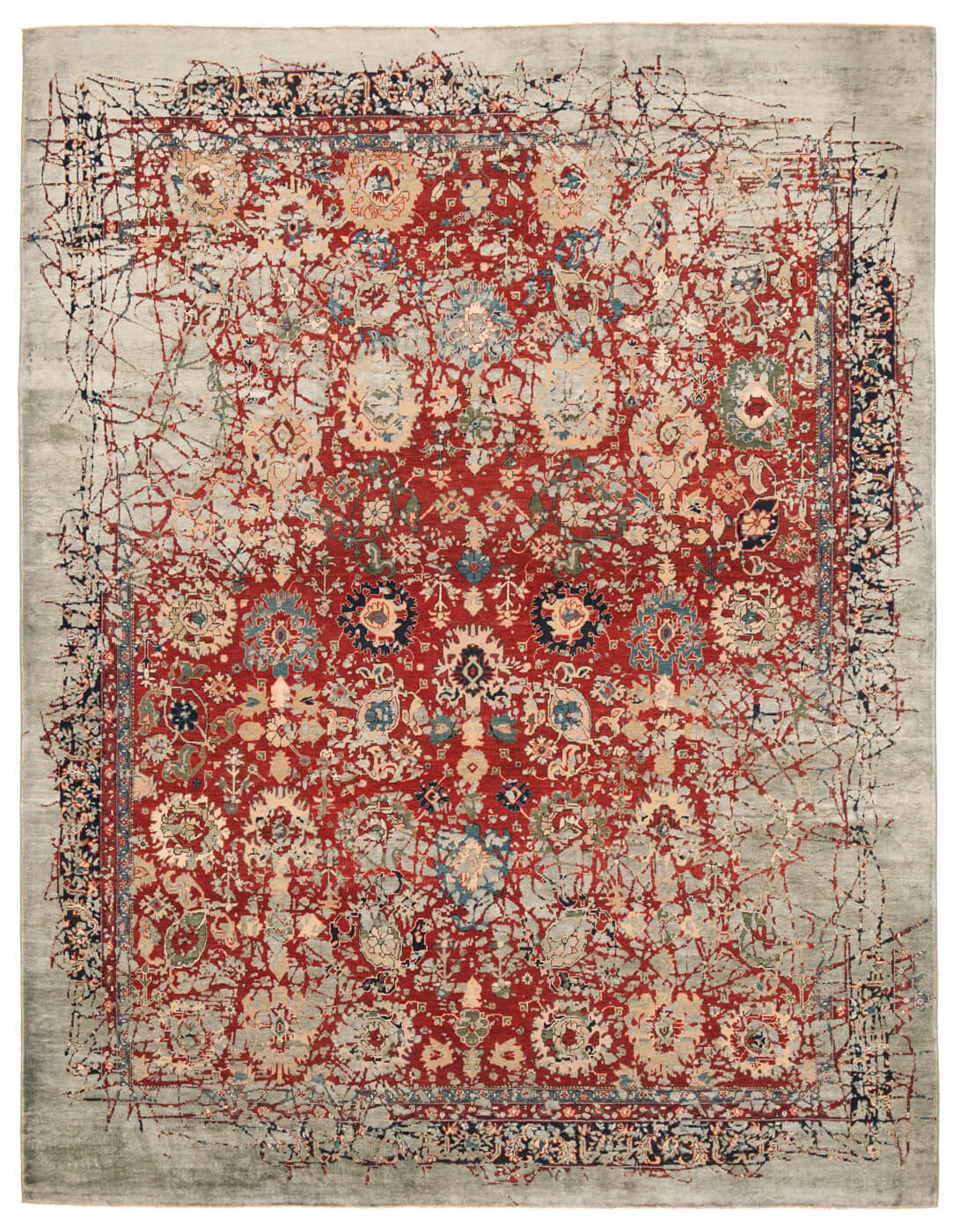 Ковер эксклюзивный Bidjar Highgate Pleasure Red Grey Silk