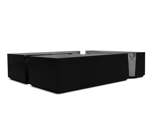 Журнальный столик Fissure Black Silver