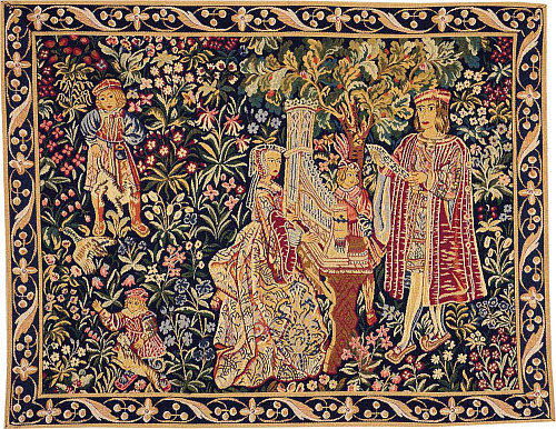 Гобелен Lady with Organ with Border