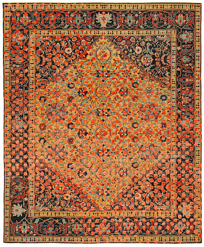 Ковер эксклюзивный Serapi Queensbury Smiley Raved Yellow Neonorange Silk