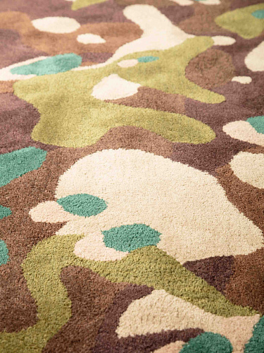 Эксклюзивный ковер ручной работы Camouflage Macro Brown