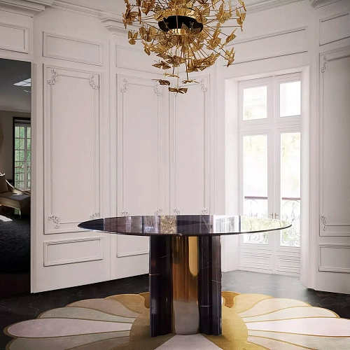 Обеденный стол Parisian Nero Marquina Marble