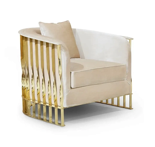 Кресло Solene Polished Brass