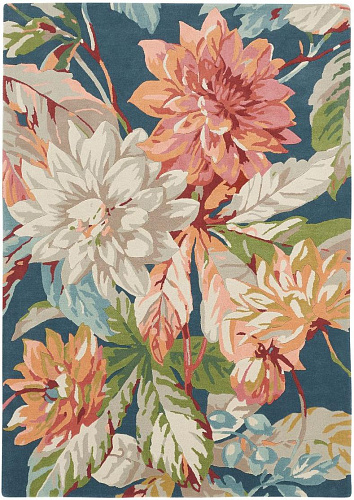 Ковер цветочный Dahlia and Rosehip Teal