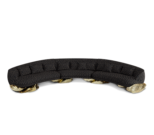 Диван Angora Black Curved