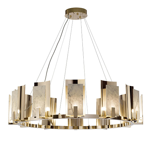 Круглая люстра Carrara Gold