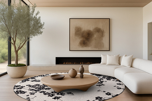 Ковер круглый Night Snow