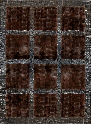 Ковер из меха и кожи Fox Fur