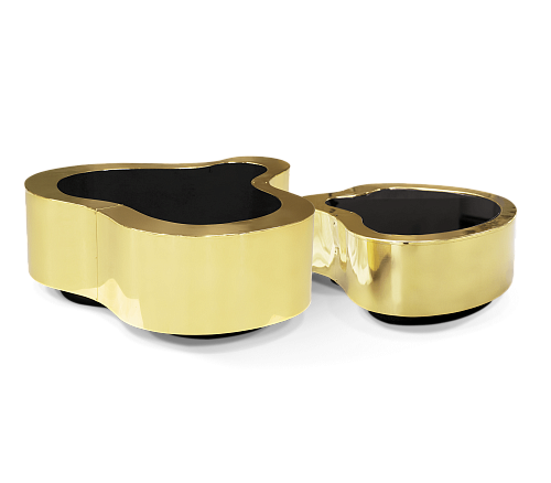 Журнальний столик Crest Polished Brass Set