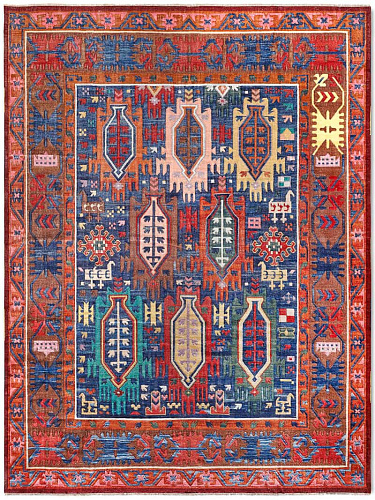 Элитный ковер Flatweave Blue / Red