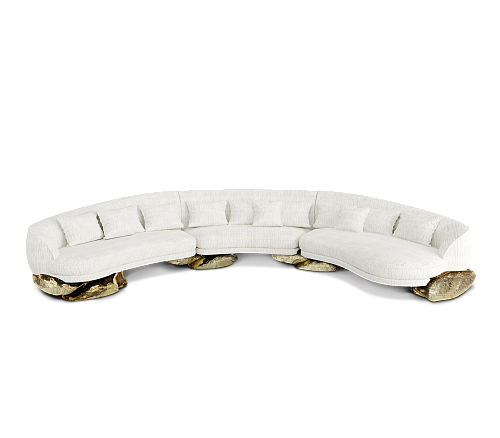 Диван Angora White Curved