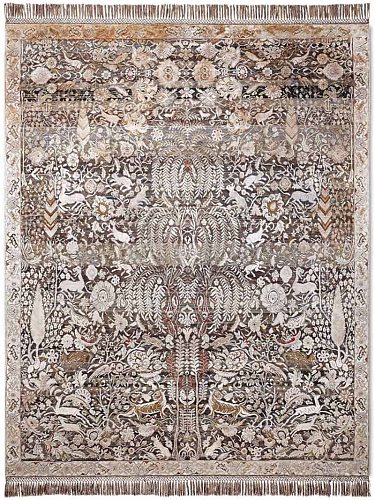 Эксклюзивный ковер ручной работы Gold / Grey