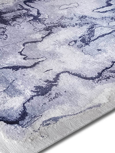 Премиальный узелковый ковер ручной работы Mono Blue