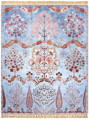 Роскошный ковер ручной работы Mughal Blue