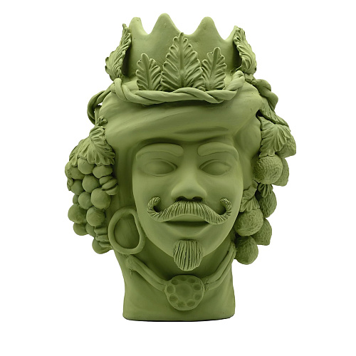 Зелёная матовая скульптура Moor's Head