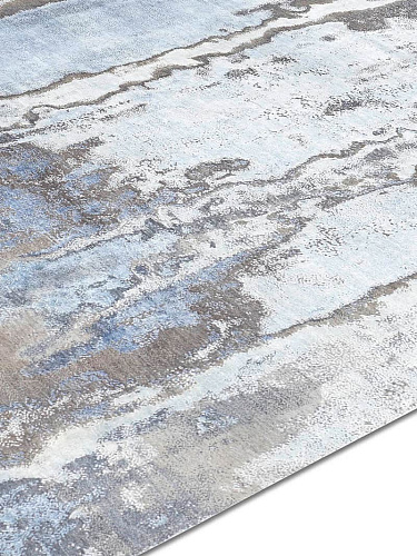 Изящный ковер ручной работы Silver / Blue
