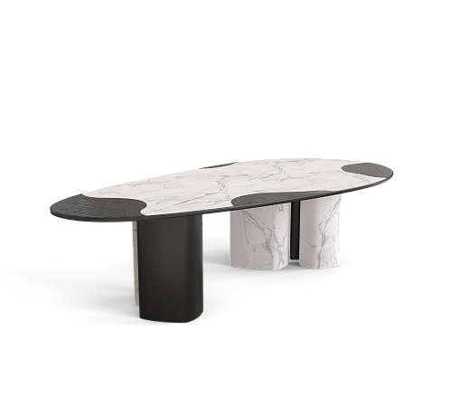 Обідній стіл Athena Carrara Marble & Onyx