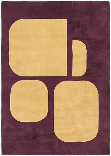 Дизайнерский ковер Rounded Blocks Plum