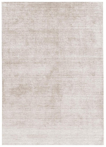 Однотонный ковер из бамбукового шелка Off-White