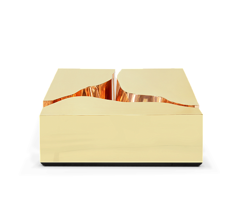 Журнальний столик Fissure Gold Copper