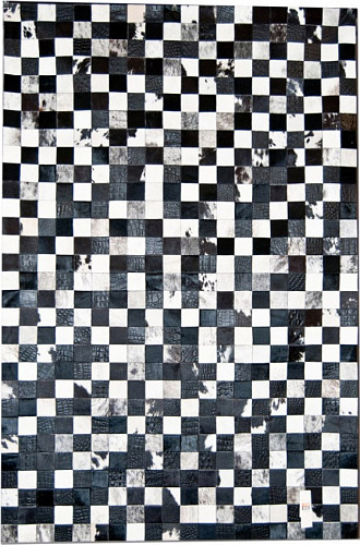 Ковер из натуральной кожи Mosaic Black & White