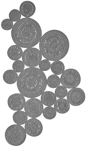 Ковер ручной работы Rope Grey