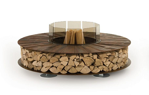 Уличная жаровня Zero Texture железо corten (Италия)