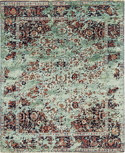 Ковер Serapi Queensbury Double Sky Lightblue Greyblue Silk